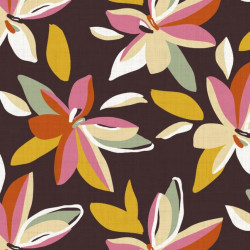 Algodón estampado MAXINE Café negro / Multicolor vintage